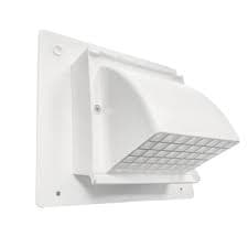 5" WALL CAP WHITE - WITH SCREEN