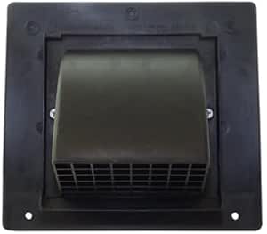 4" WALL CAP BLACK - WITH SCREEN